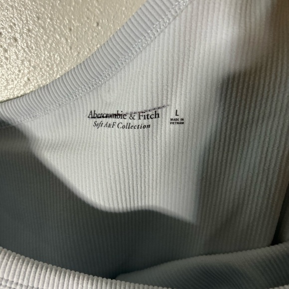 Abercrombie & Fitch White Bodysuit Asymmetrical Design - Picture 3 of 5